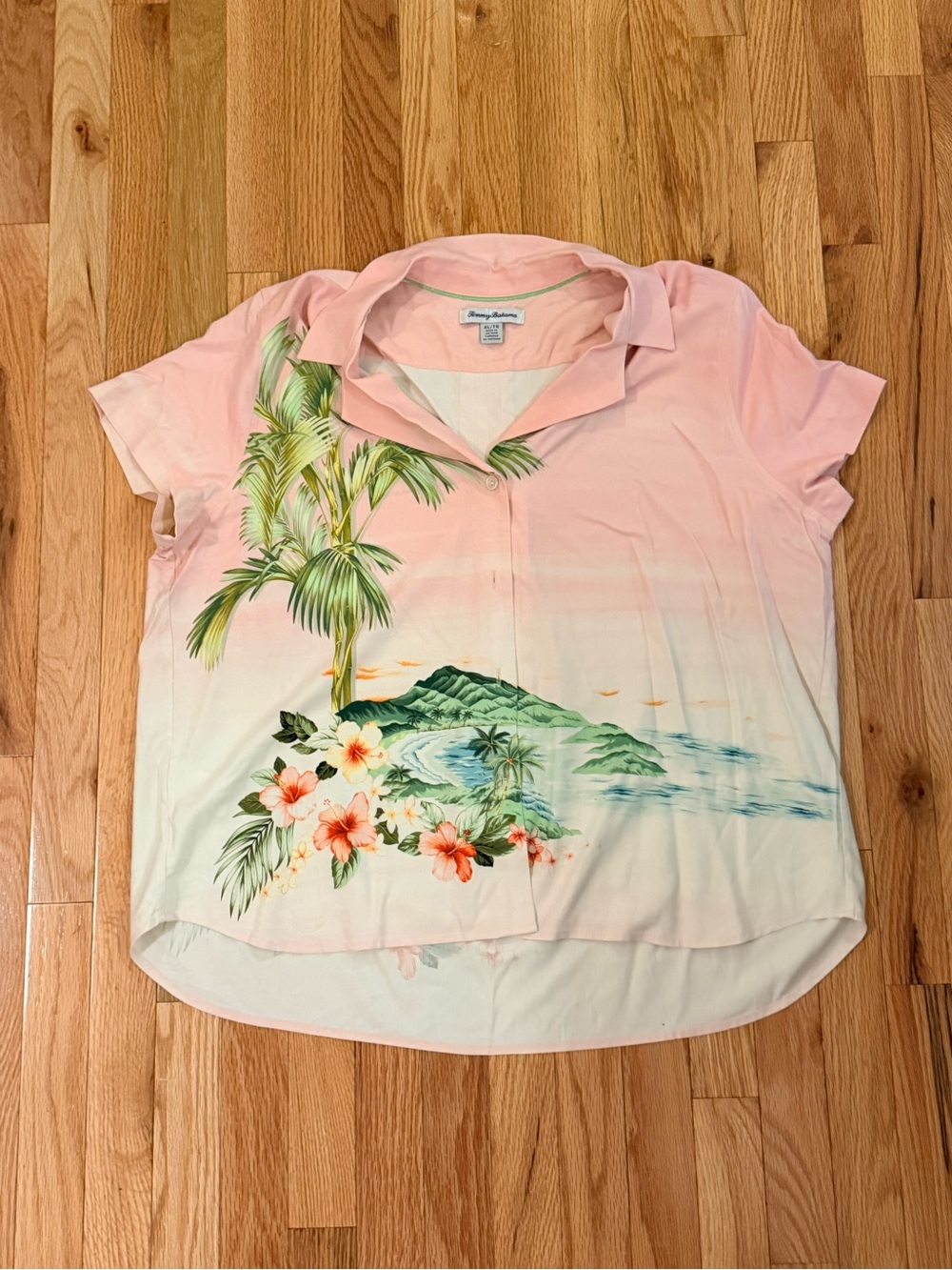 Tommy Bahama Pink Tropical Island Camp Shirt